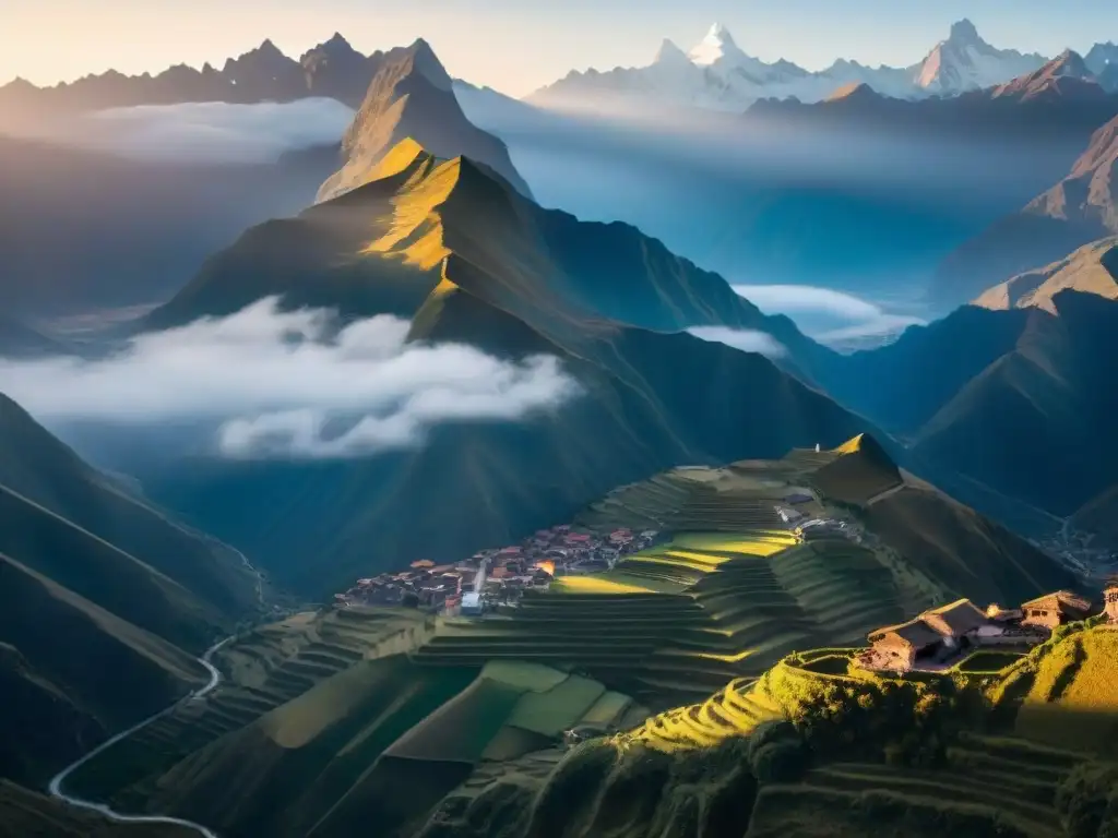 Un amanecer en los Andes con un pueblo Quechua y sus tradiciones