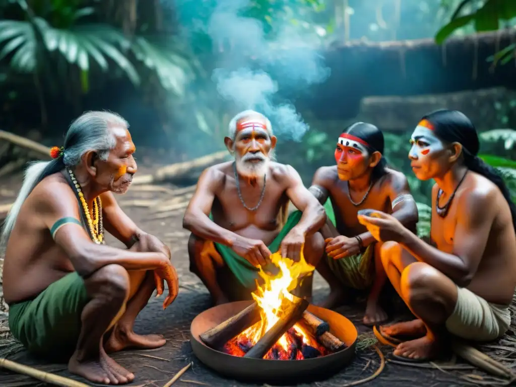 Aprende tupiguaraní cultura indígena: sabiduría ancestral compartida alrededor del fuego en la selva amazónica