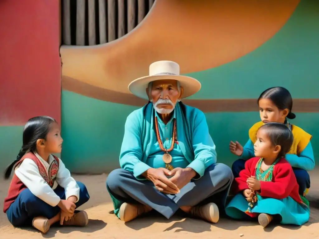 Anciano Otomí comparte sabiduría ancestral con niños en curso lengua otomí cultura indígena