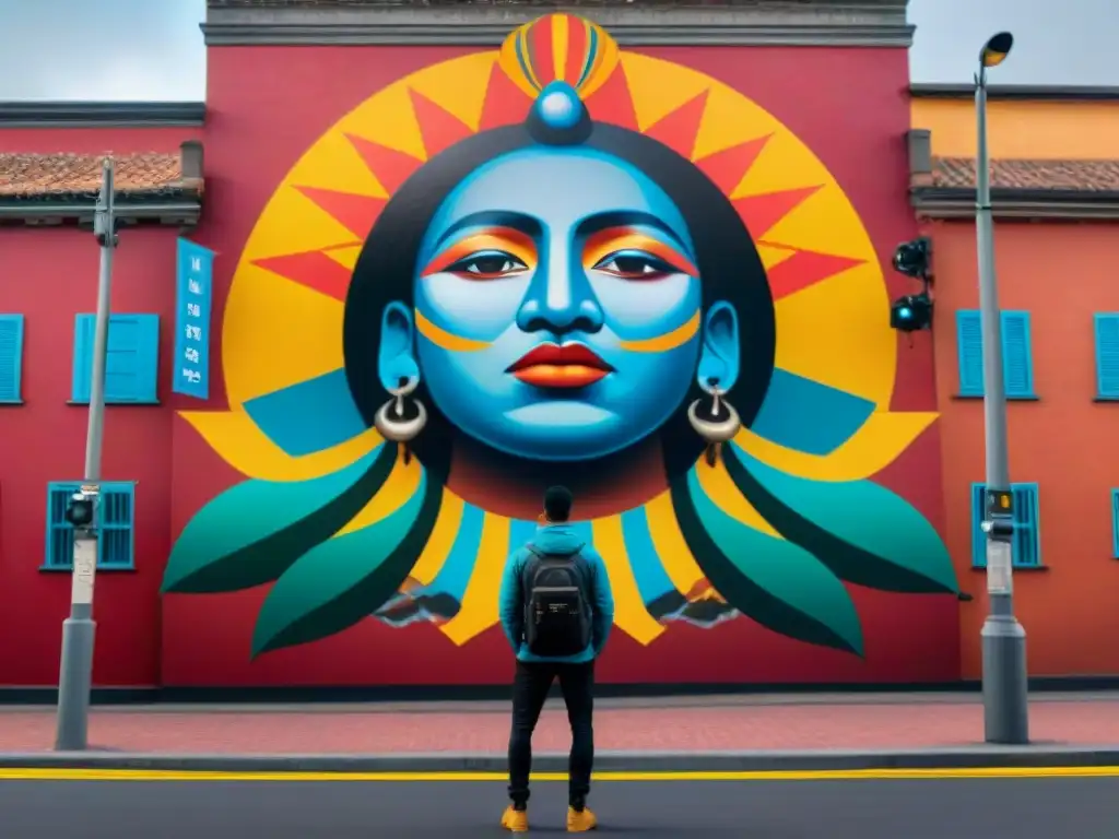 Arte indígena como reflejo de orgullo y resiliencia en mural urbano vibrante