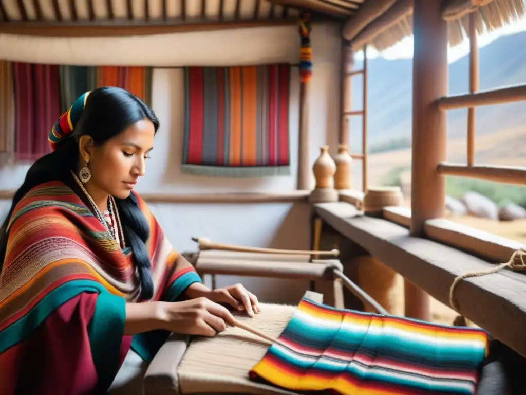 Artesanía Andina: Tejidos ancestrales y colores vibrantes Artesanía andina revivida en redes sociales