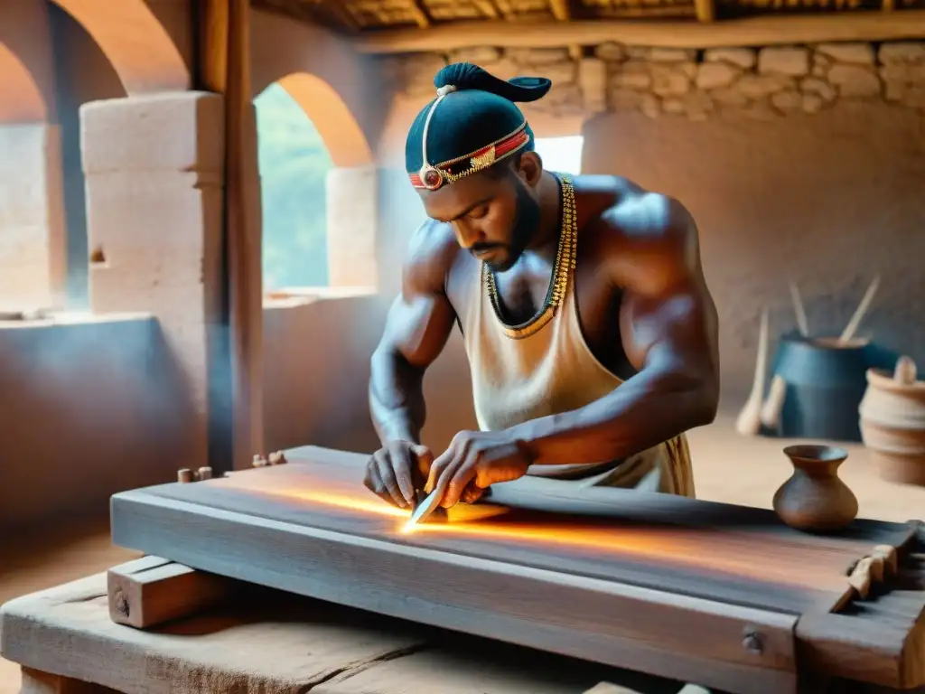 Restauración ancestral: Artesanos cuidando la historia con maestría Artesanos restaurando estructura indígena ancestral con técnicas tradicionales