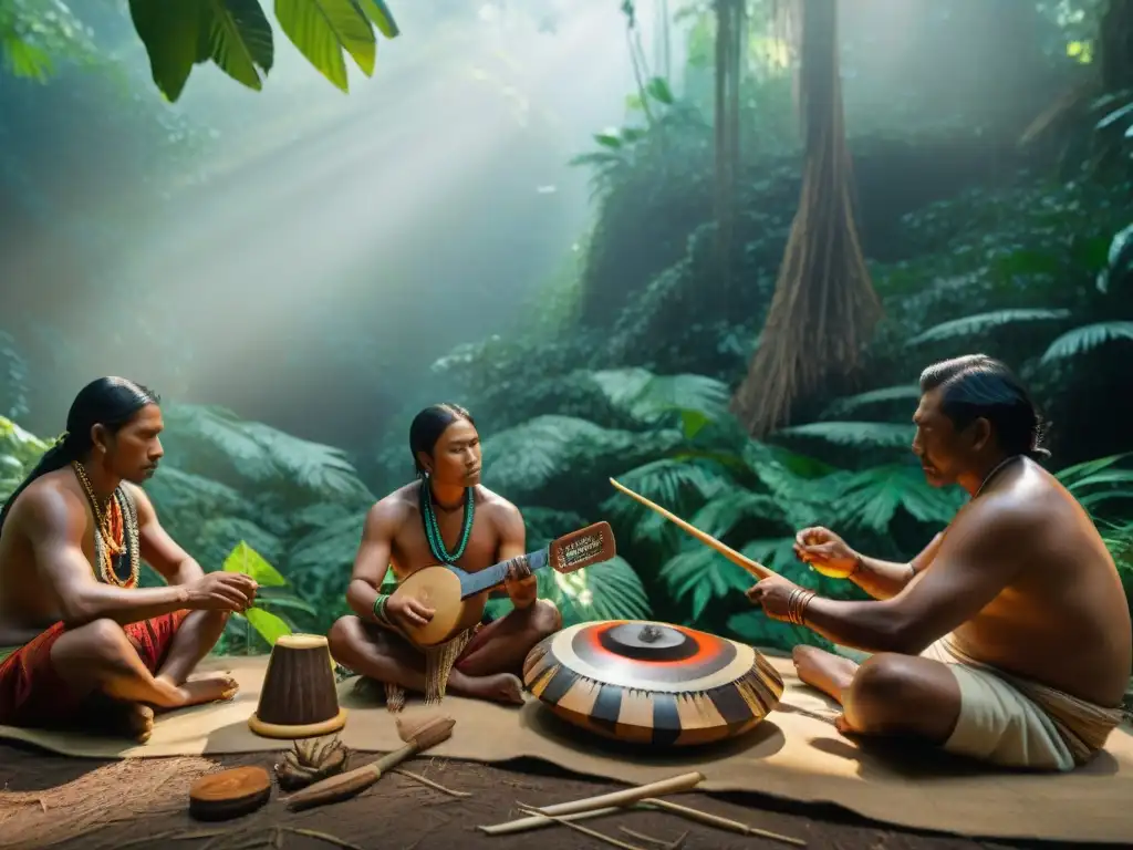 Artesanos indígenas crean instrumentos musicales sostenibles en la selva