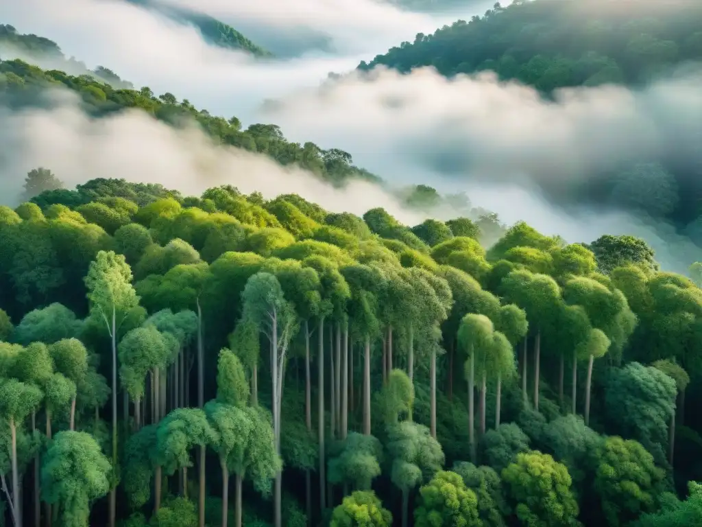 Sensores integrados en bosque: tecnología y naturaleza en armonía Bosque denso con sensores integrados, fusionando monitoreo ambiental tradicional innovador en un entorno natural