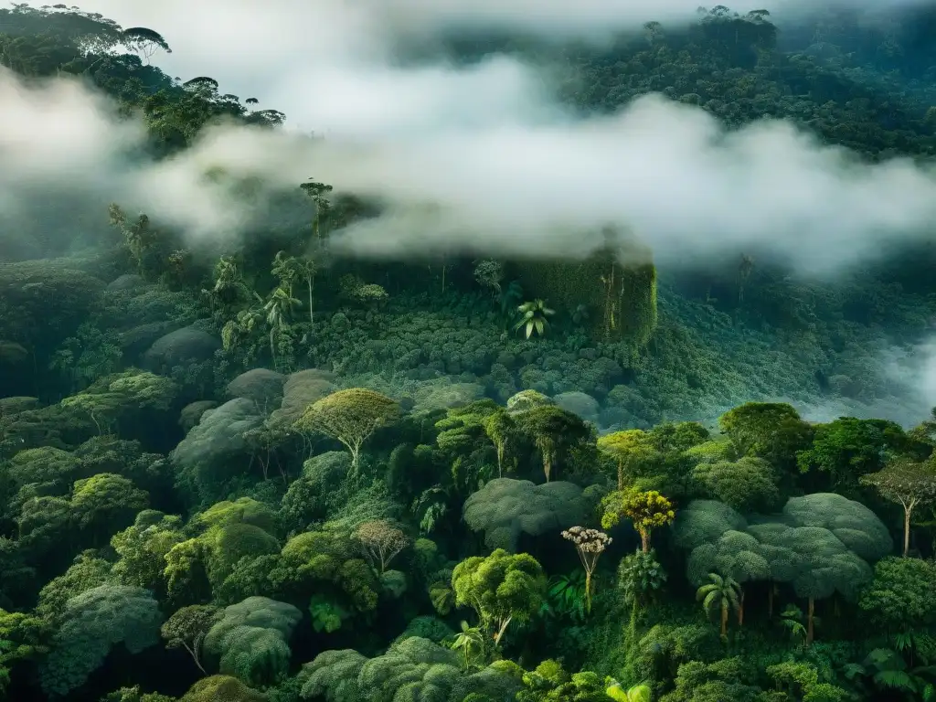 Un bosque exuberante en la Amazonia: convivencia respetuosa animales ecosistema amazónico