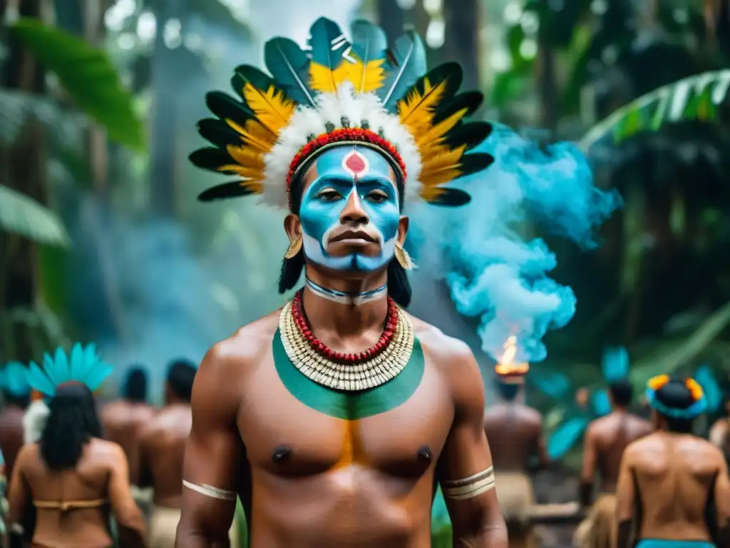 Celebración de rituales funerarios indígenas en la selva amazónica