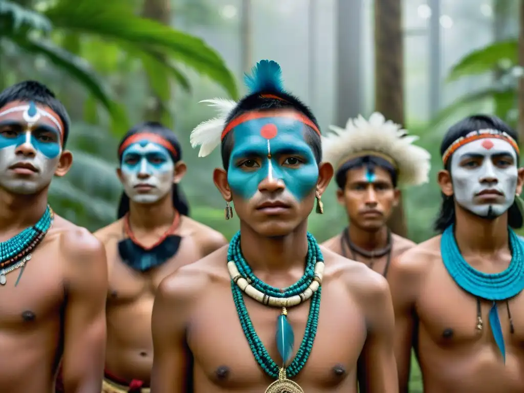 Ceremonia de paso a la adultez de jóvenes indígenas en la selva: Rituales transición masculina tribus indígenas