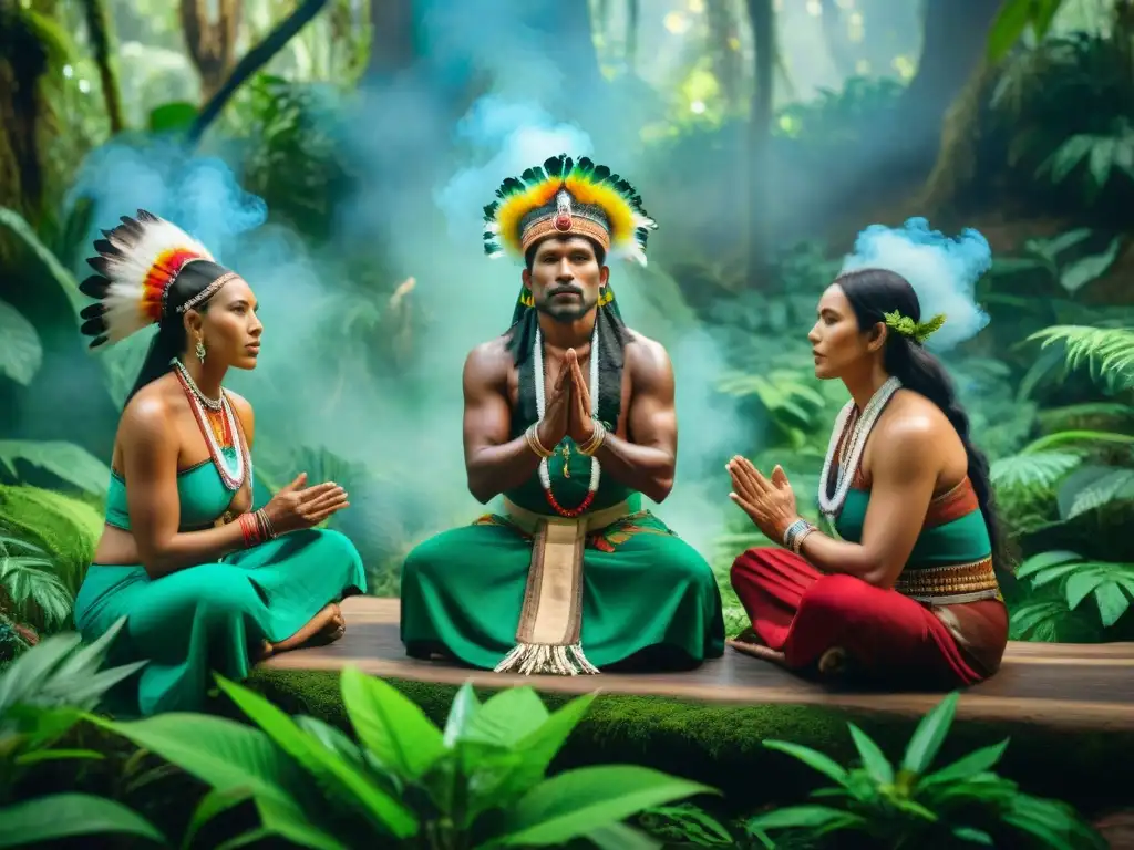 Ceremonia de sanación con curanderos indígenas en la selva