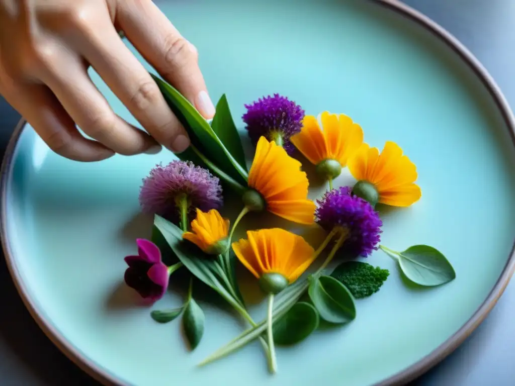 Un chef experto fusiona cocina indígena contemporánea con precisión y creatividad en un plato moderno