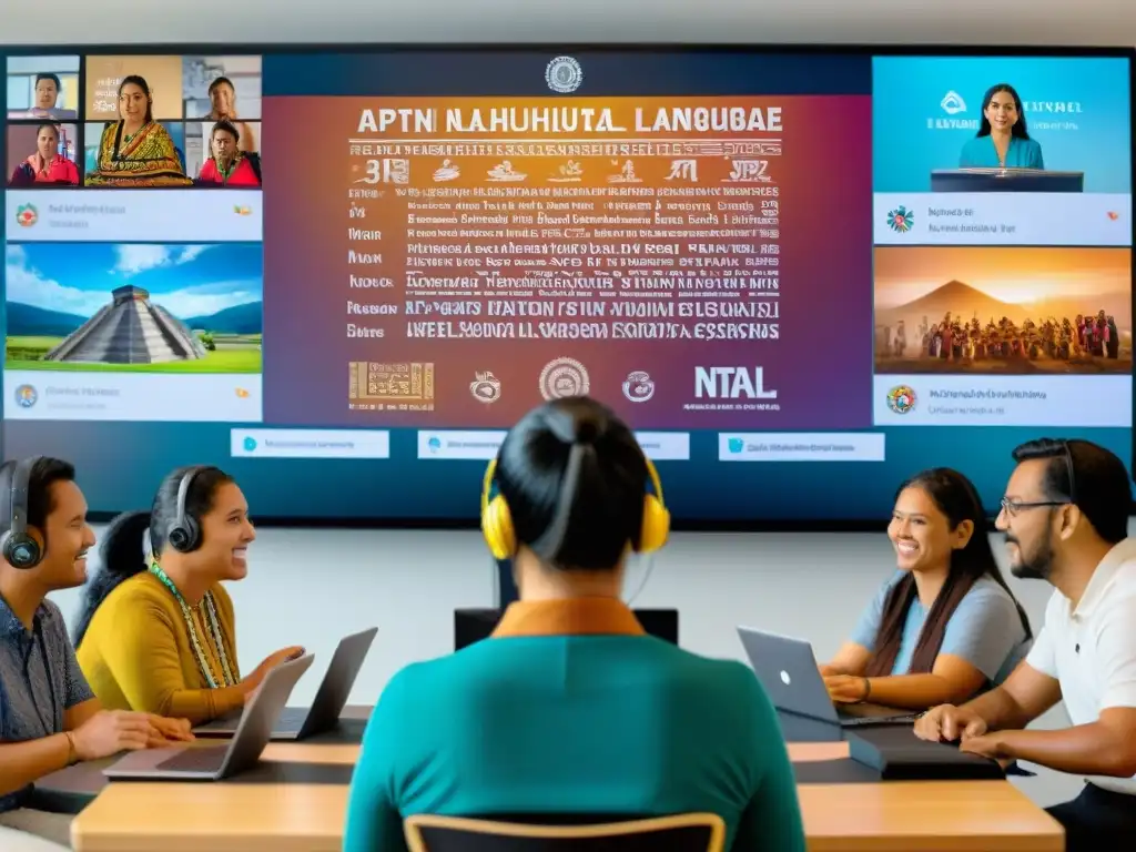 Clase online de Náhuatl con alumnos diversos y entusiastas