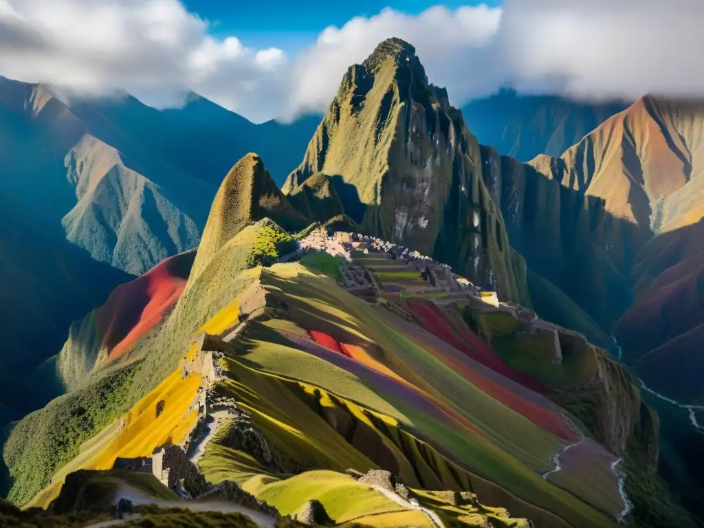 Maravillosa Montaña de los Siete Colores en Perú, reflejando la esencia de montañas sagradas para culturas indígenas