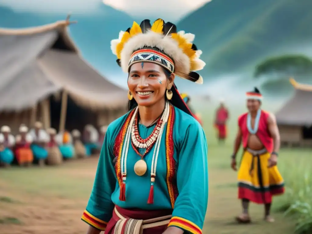 Una colorida bienvenida con música y baile tradicional a turistas, promoviendo prácticas etnoturismo sostenible culturas locales