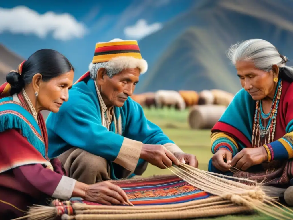 Una comunidad andina moderna con prácticas tradicionales y el majestuoso telón de fondo de los Andes