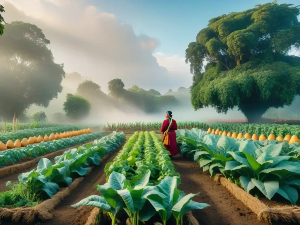 Una comunidad indígena cultiva en armonía con la naturaleza