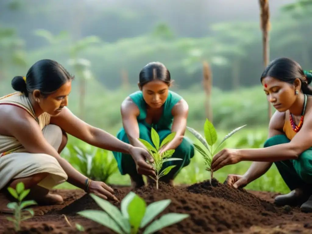 Comunidad indígena reforestando con propósito, en armonía con la naturaleza