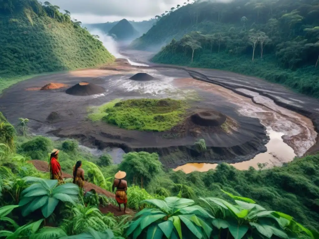 Consecuencias de la fiebre del oro en tierras Yanomami, devastación de la selva por la minería