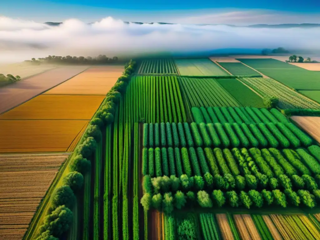 Contraste entre suelos degradados y campo agrícola revitalizado por agricultura ancestral y biotecnología