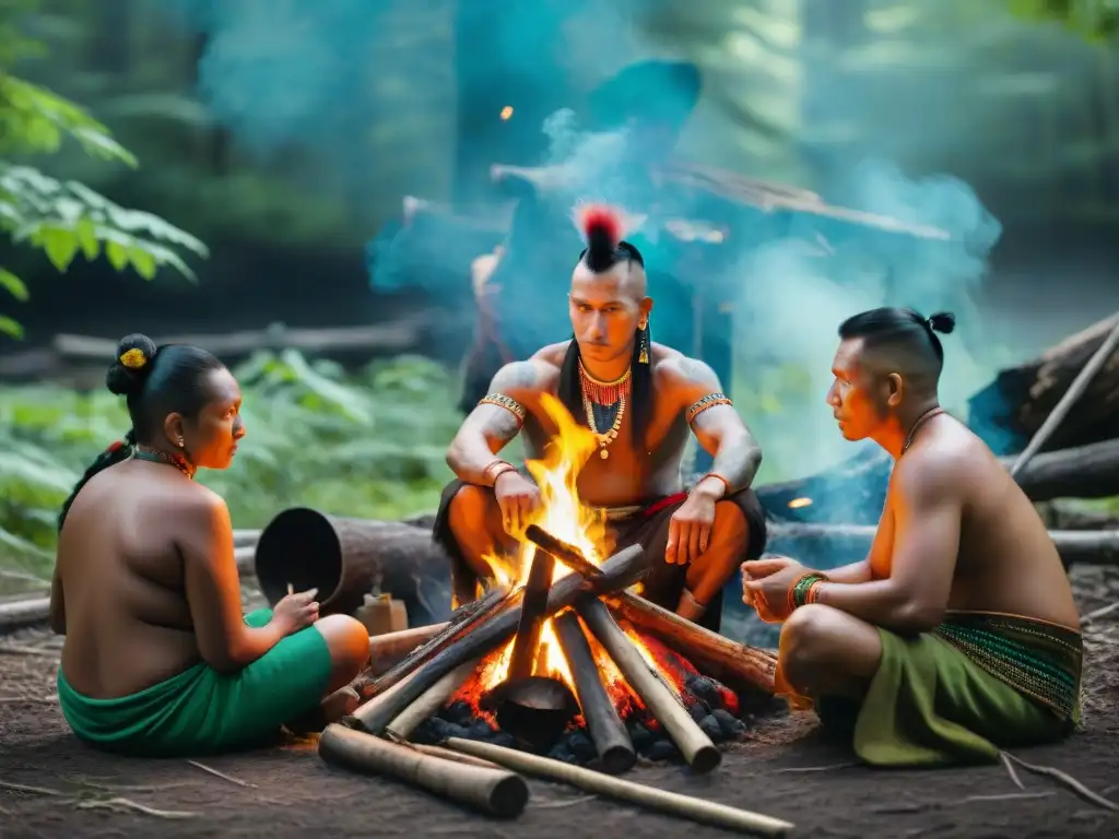 Crianza en familias Mohawk contemporáneas: Niños escuchan historias ancestrales alrededor del fuego sagrado