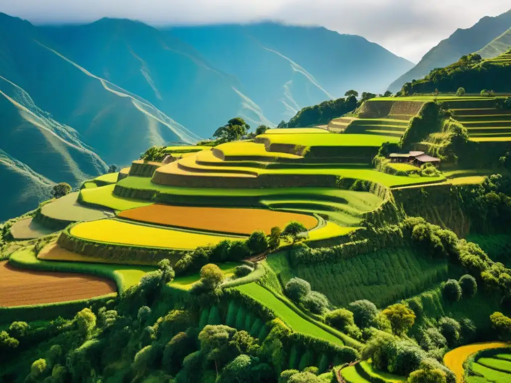 Ingeniería agrícola de culturas precolombinas: Terrazas agrícolas detalladas en los Andes, una maravilla de la antigüedad