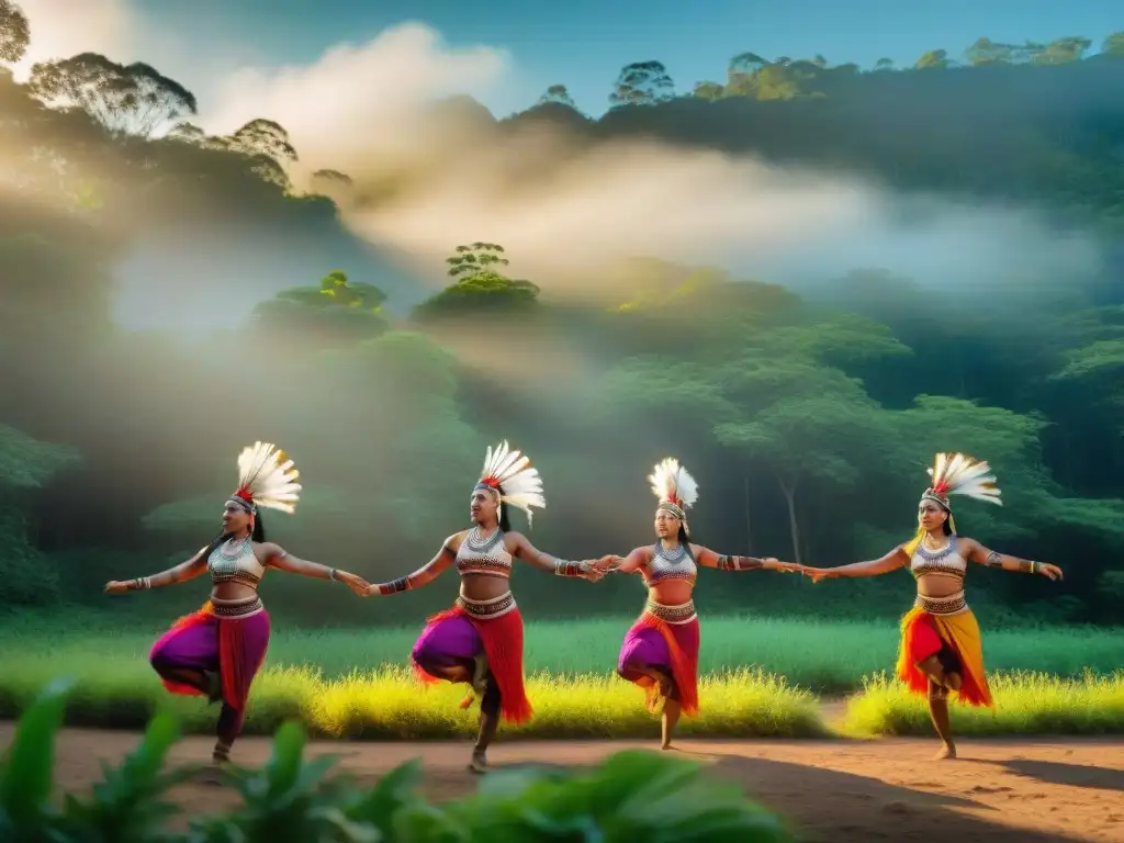 Danza indígena: tradición y conexión en la selva Danza indígena como expresión cultural: bailarines en trajes vibrantes cuentan historias de resiliencia y orgullo en la selva