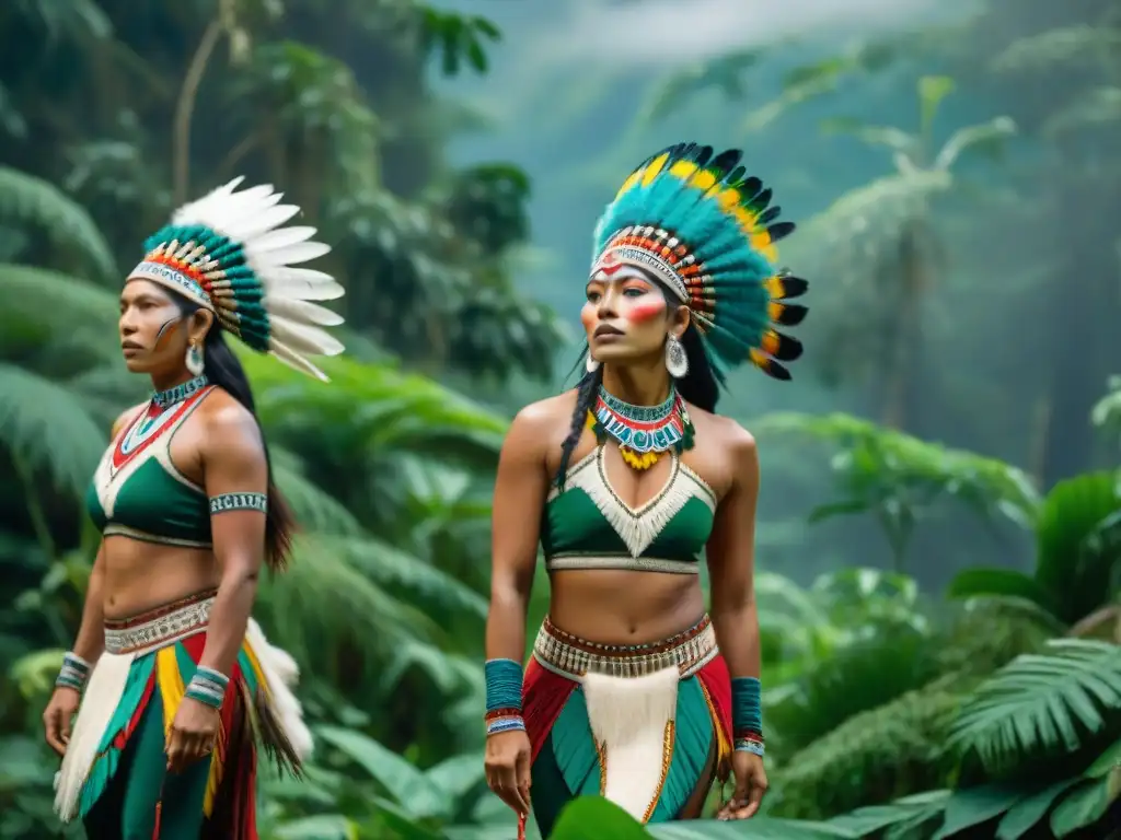 Danza indígena en la selva: colores vivos, energía y conexión con la naturaleza