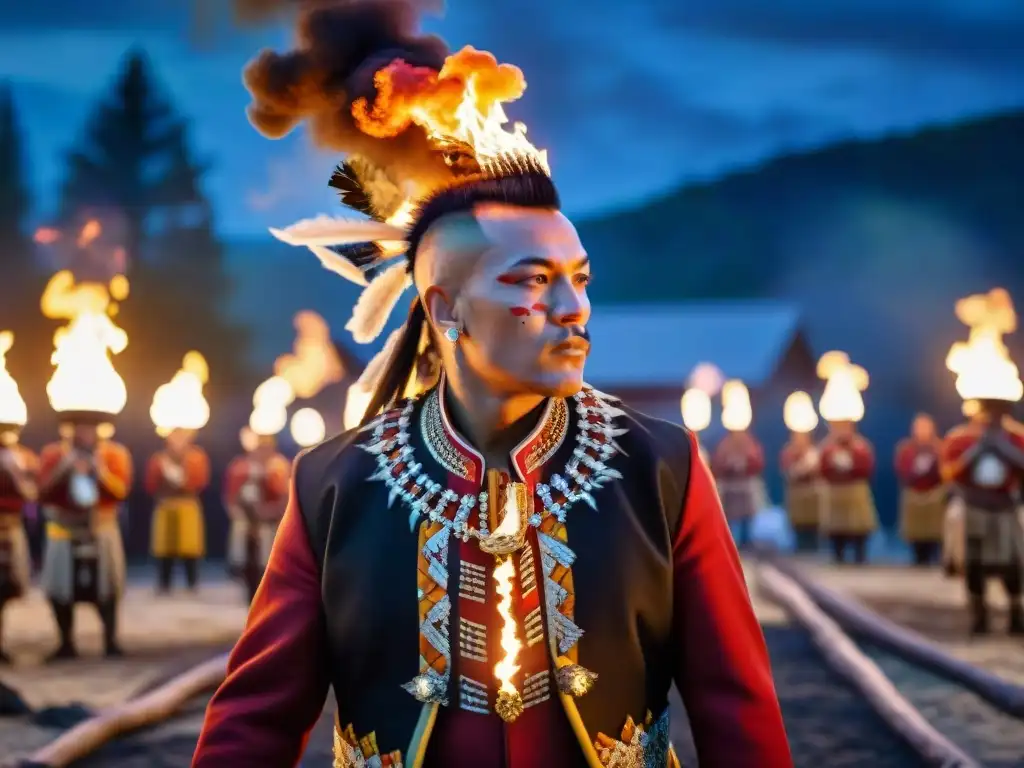 Danza ceremonial Mohawk bajo estrellas: tradición y espiritualidad Una danza sagrada alrededor de la hoguera: la revitalización de rituales y ceremonias Mohawk bajo el cielo estrellado