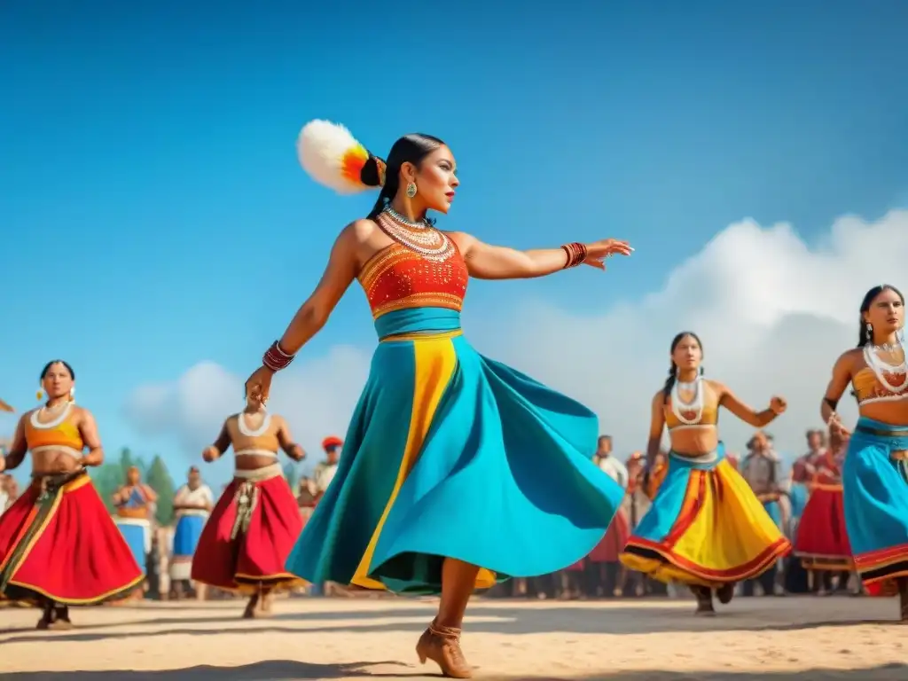 Danzas indígenas de resistencia a la colonización: expresiones vibrantes de orgullo cultural y tradición en la plaza comunitaria