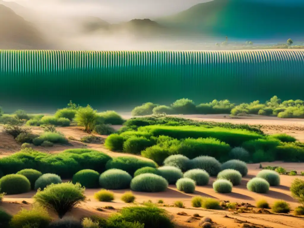 Transformación de desierto a oasis verde mediante Técnicas indígenas contra desertificación