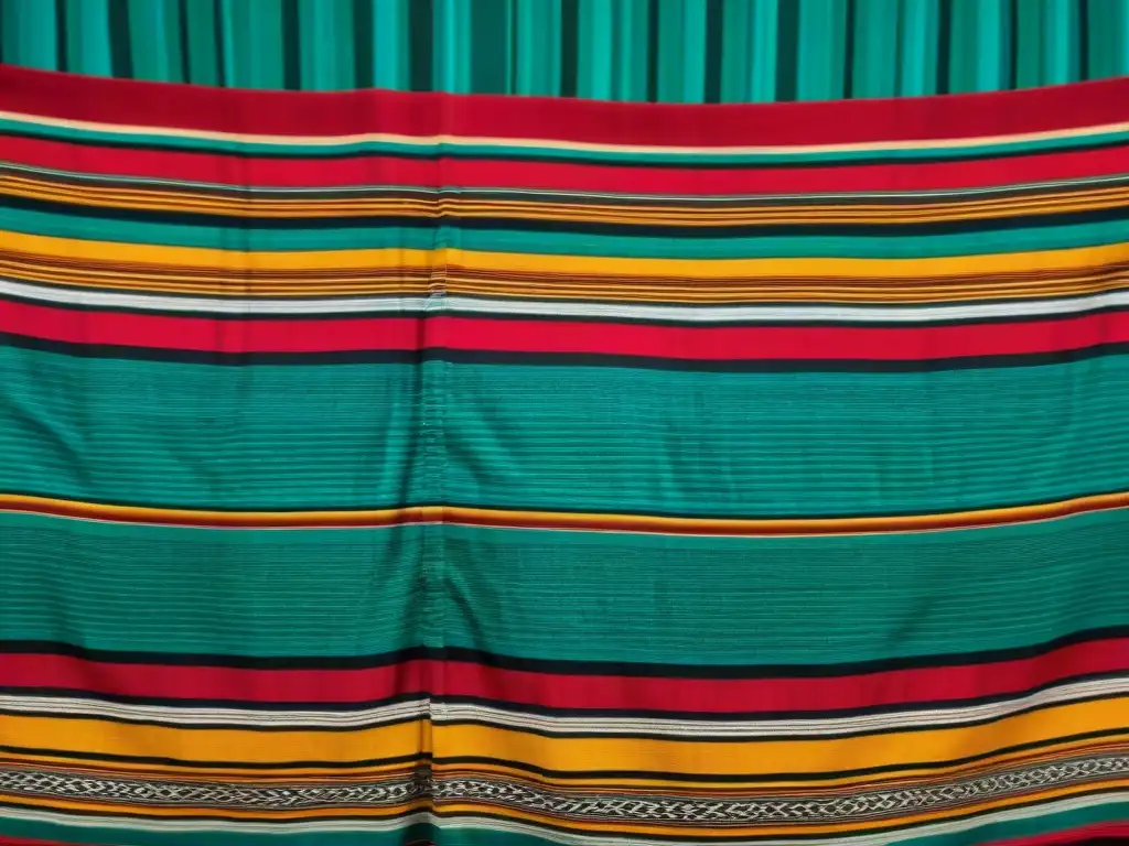 Detalles intrincados de textil guatemalteco, símbolo de significado textiles indígenas Américas