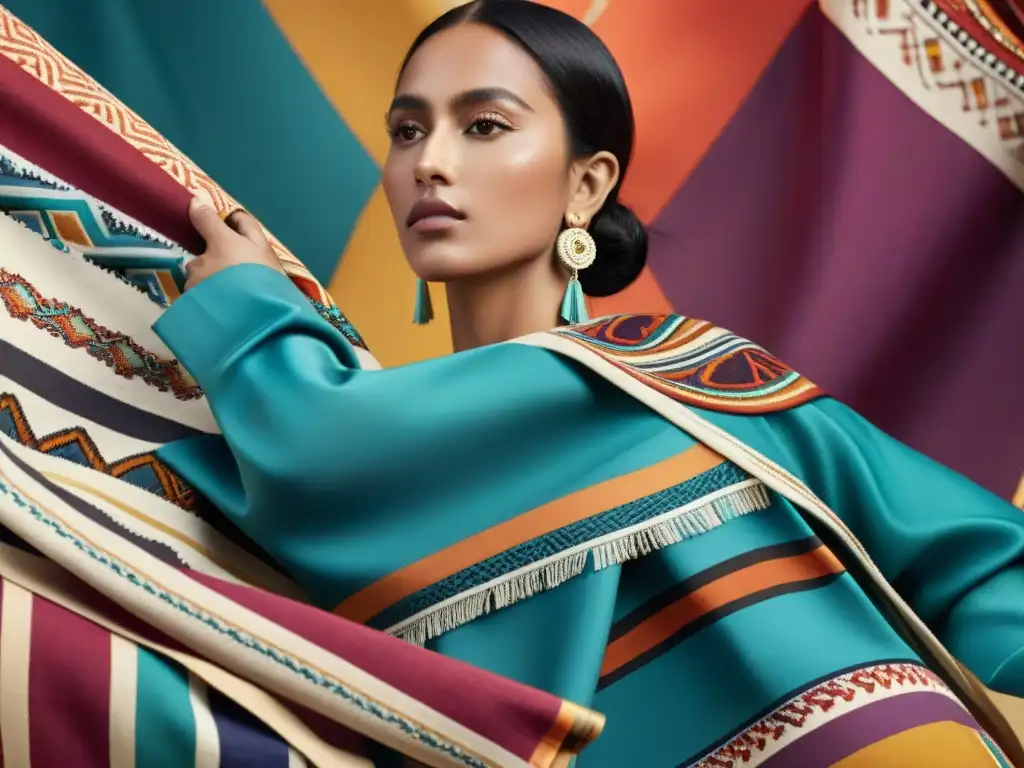 Diseñadores indígenas y marcas globales colaboran en un estudio creativo, fusionando moda indígena y expresión contemporánea