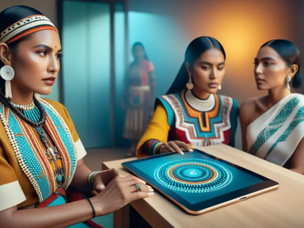 Diseñadores de moda indígena crean fusiones ancestrales y modernas en vibrante taller