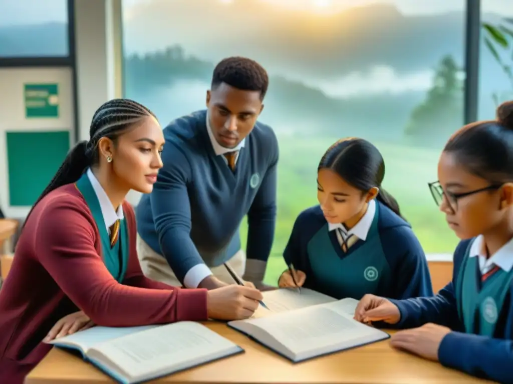 Estudiantes colaboran en actividad educativa sobre Historia indígena Américas con plataformas educativas