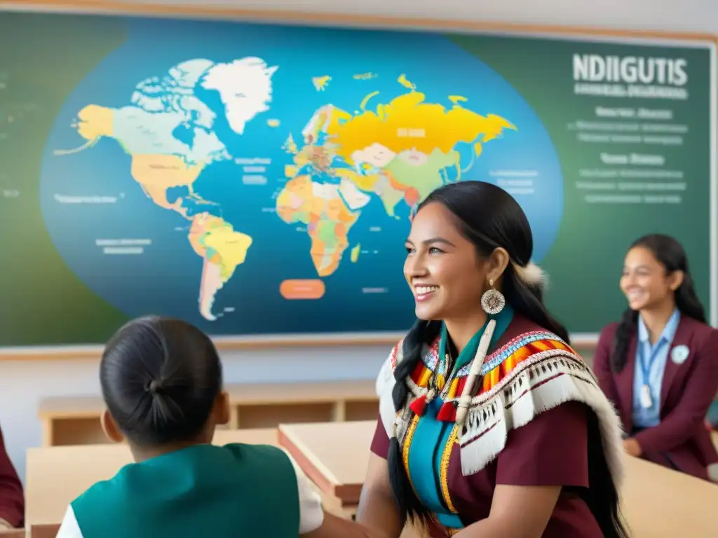 Estudiantes de diversas culturas indígenas participan en intercambio cultural en la escuela, promoviendo respeto hacia culturas indígenas educación