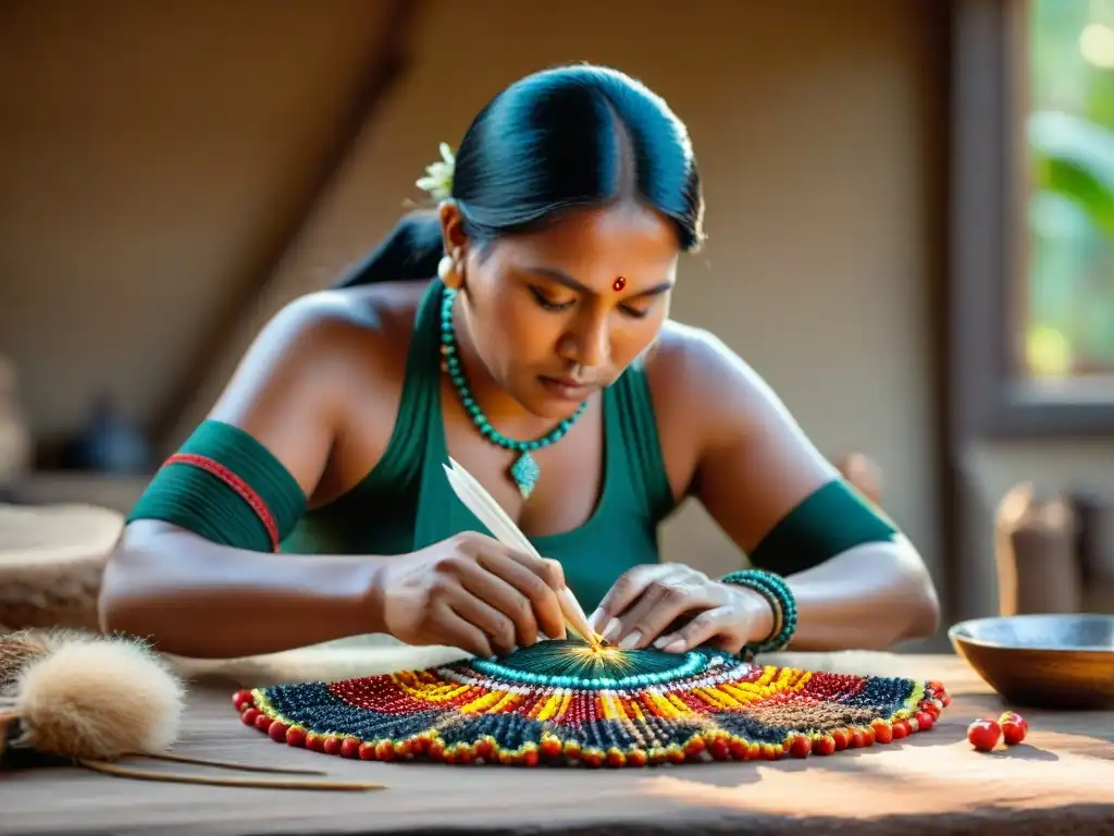 Experto artesano indígena crea joyería tradicional con significado en entorno natural