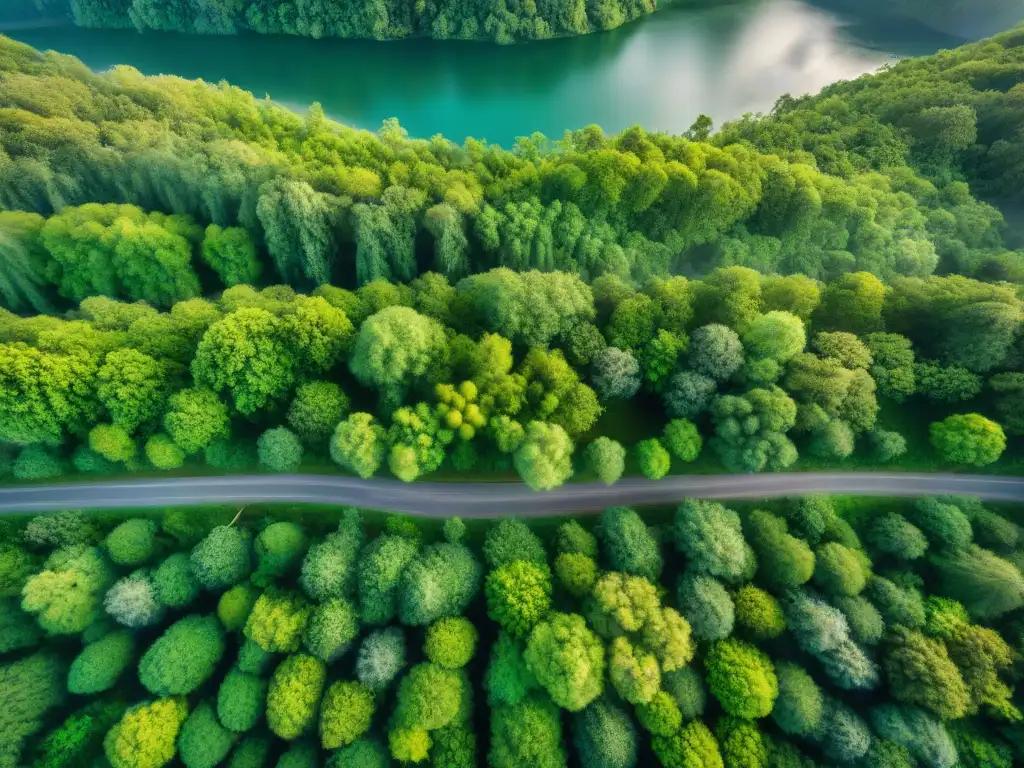 Explora la exuberante selva con un río serpenteante desde un dron