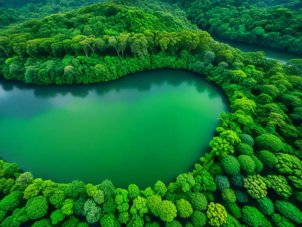 Exuberante selva verde con rayos de sol, destacando la biodiversidad