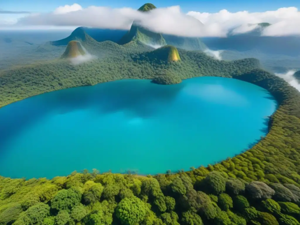 Un grupo de activistas indígenas usando drones para proteger sus tierras de la deforestación, fusionando tecnología y tradición