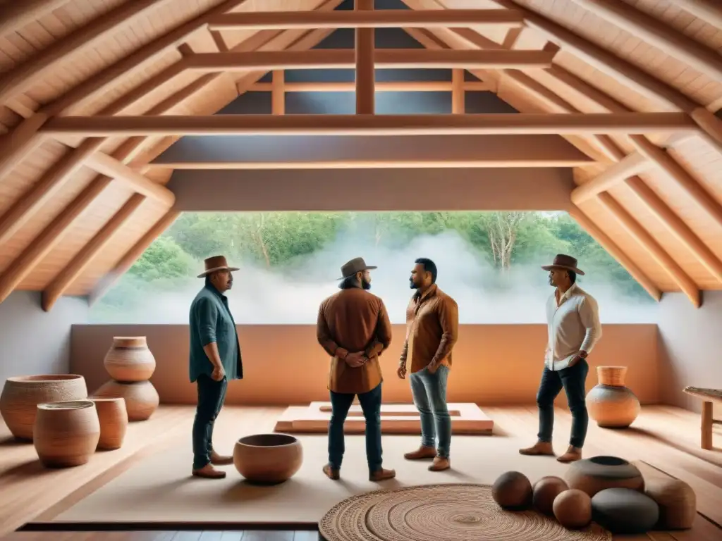 Grupo de arquitectos indígenas y artesanos colaboran en una reinterpretación contemporánea de una edificación tradicional