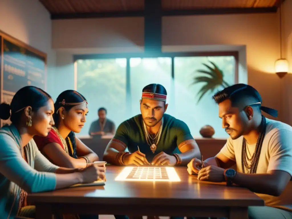 Grupo de desarrolladores de videojuegos indígenas, inmersos en la creación de juegos en lenguas indígenas