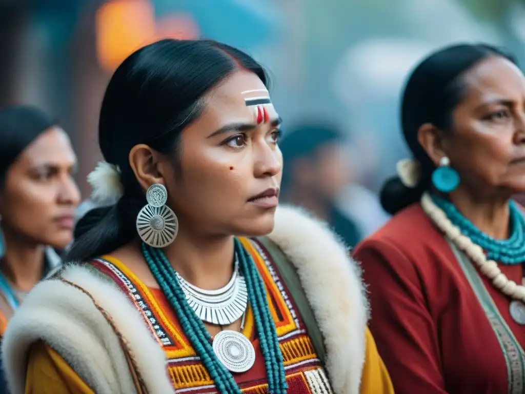 Un grupo de escritores indígenas discuten apasionadamente sus obras y comparten historias durante un vibrante encuentro cultural