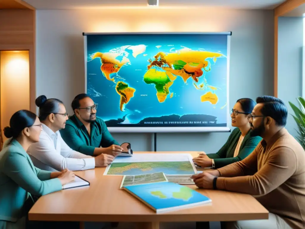 Grupo de expertos indígenas y científicos monitoreando el ambiente, integrando conocimiento indígena en prácticas científicas modernas