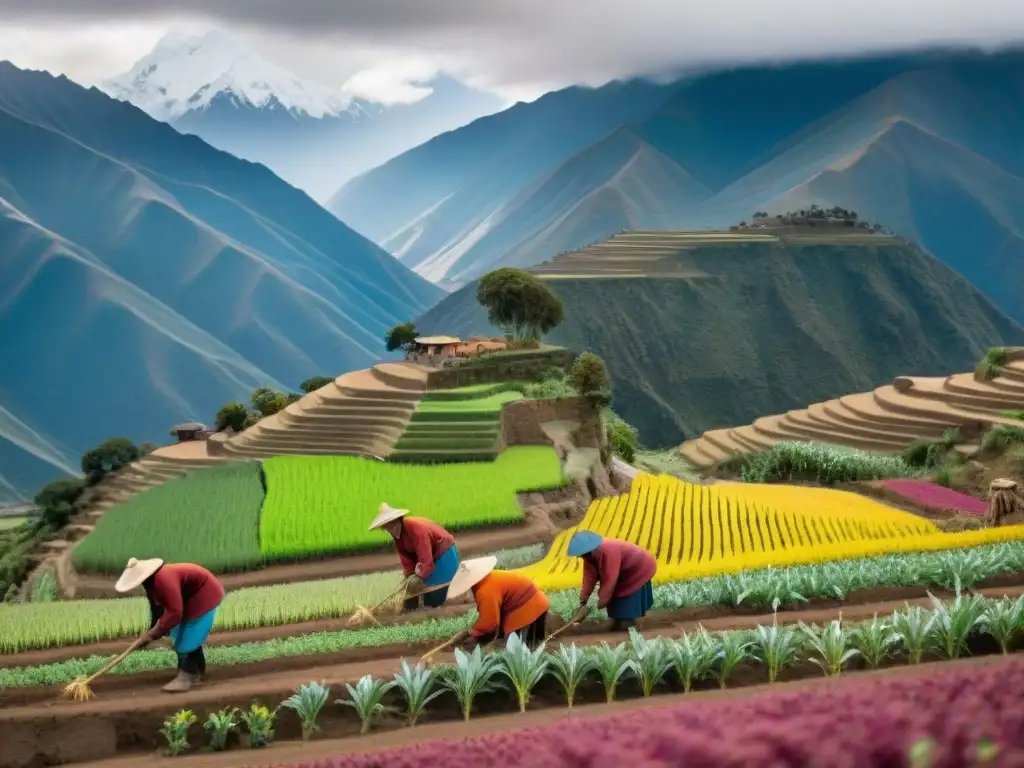 Guardianes de semillas en la agricultura ancestral: Cultivo tradicional en los Andes, sembrando con sabiduría y resiliencia