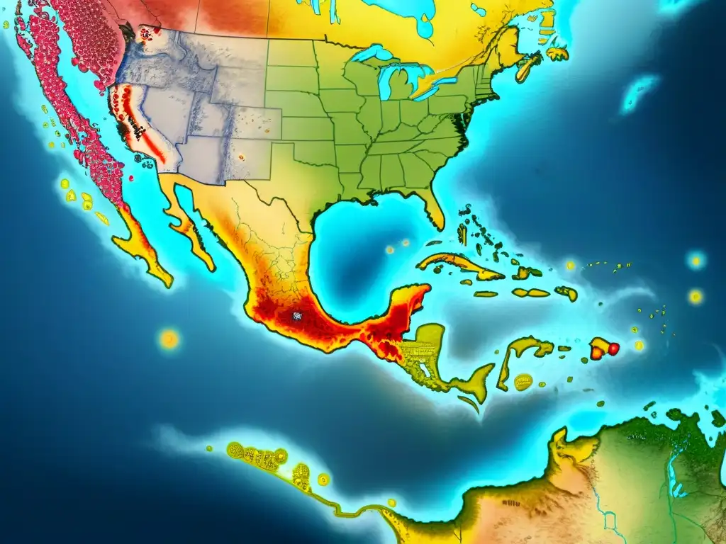 Impactante mapa detallado de la propagación de enfermedades durante la conquista de América, mostrando el sufrimiento de los pueblos indígenas