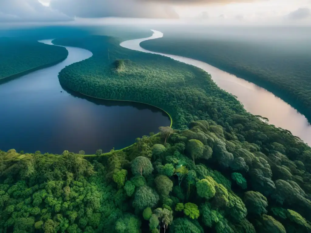 Impacto del Belo Monte Dam en la Amazonía Impacto ambiental de Belo Monte en culturas indígenas: la imponente represa frente a la exuberante Amazonía y ríos serpenteantes