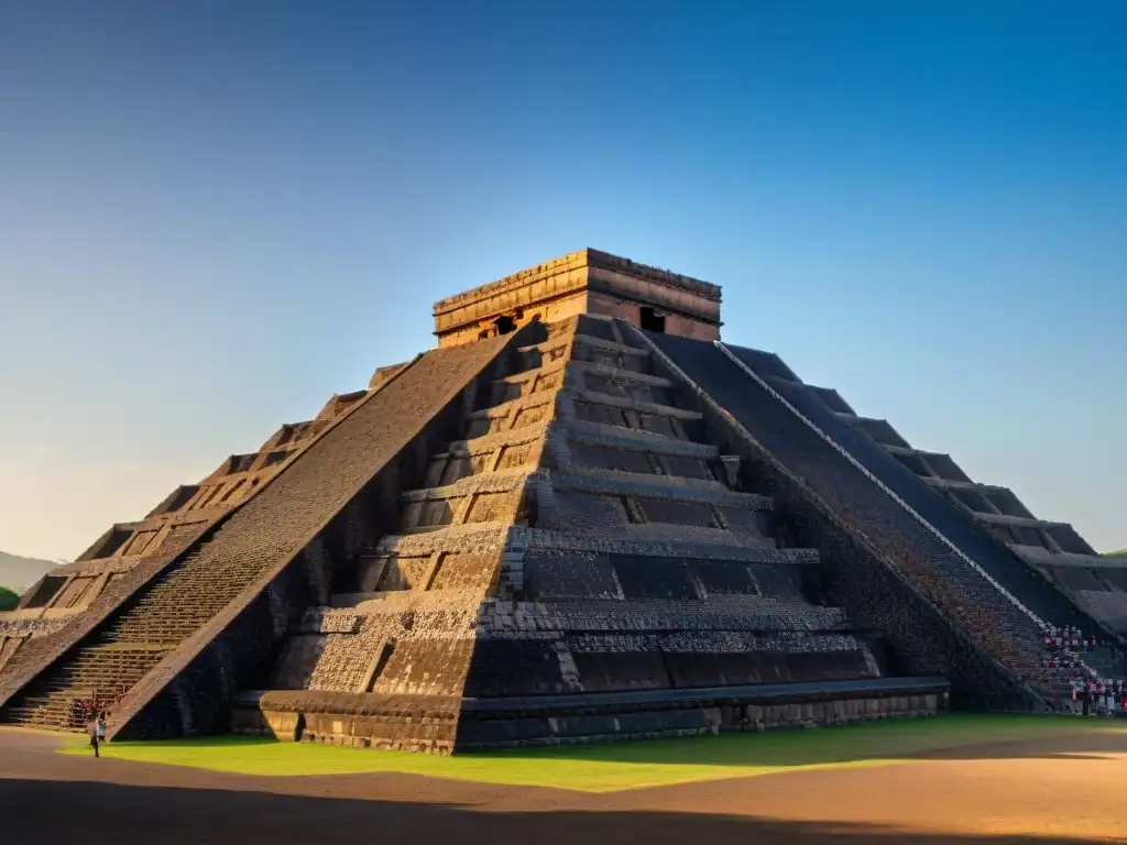 Impresionante Pirámide del Sol en Teotihuacán, reflejo de historia, arte y cultura indígena