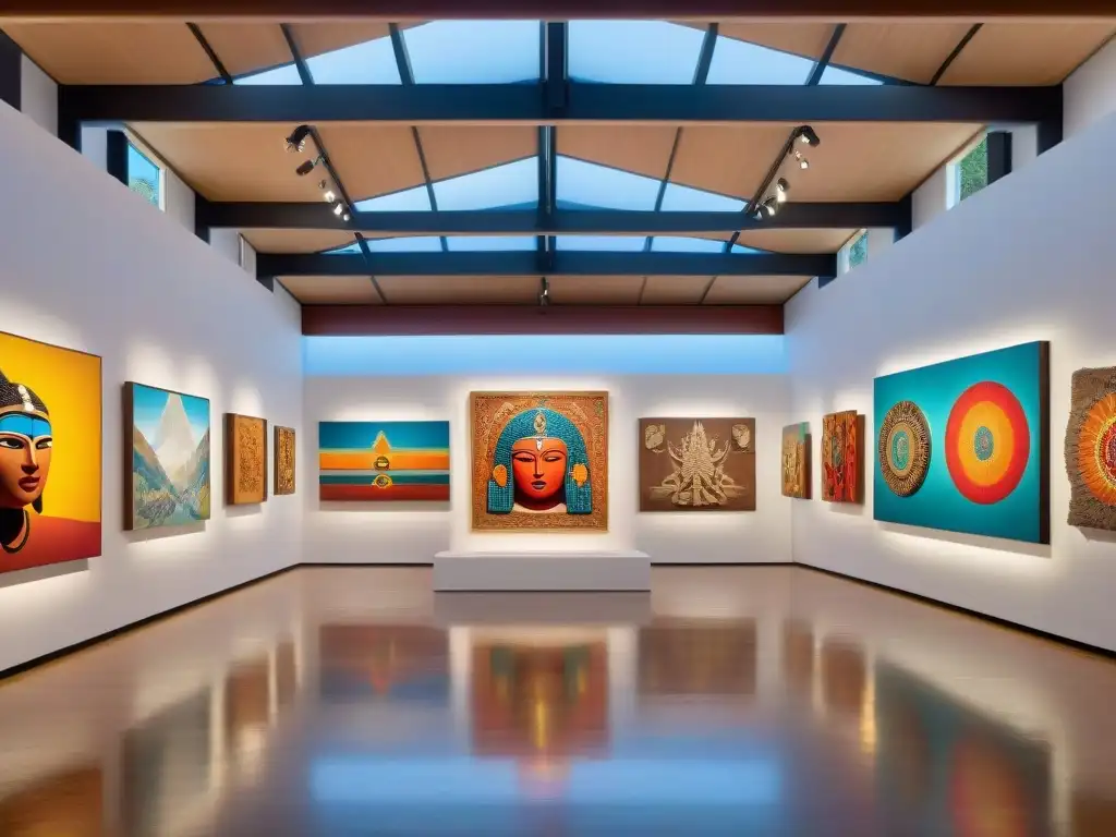 Impresionante sala de exposiciones de arte contemporáneo inspirado en la espiritualidad indígena