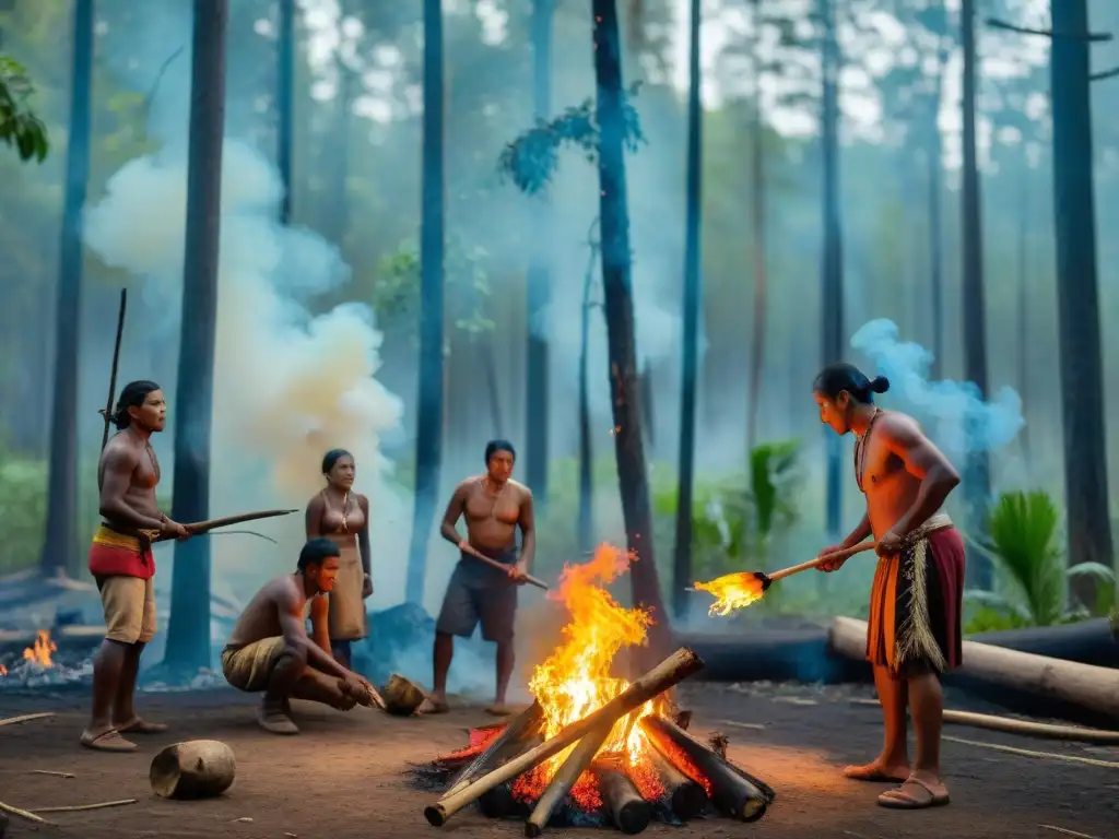 Indígenas practican el uso tradicional del fuego para regenerar el bosque, transmitiendo sabiduría y armonía con la naturaleza