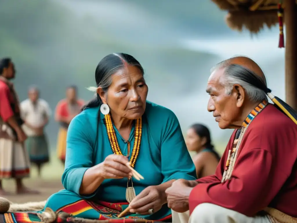 Intercambio cultural entre comunidades indígenas: sabiduría ancestral compartida con respeto y riqueza cultural