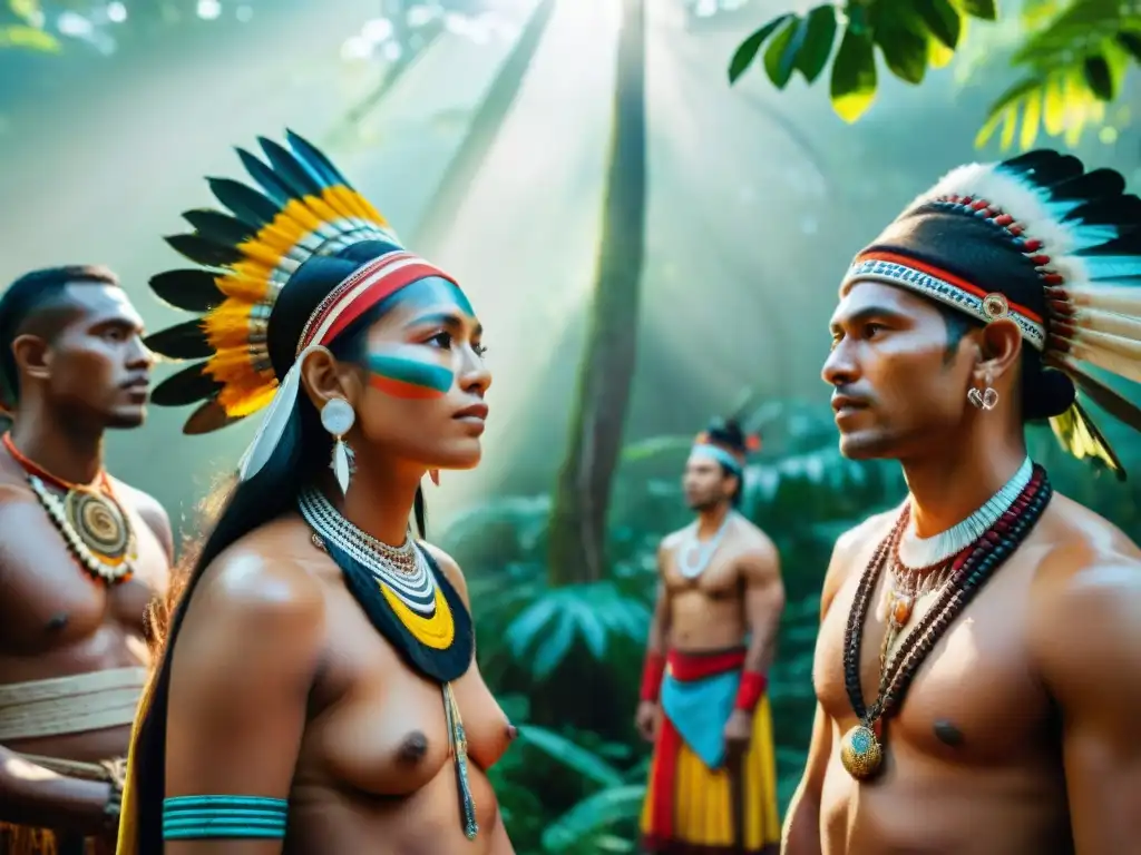 Intercambios culturales con comunidades indígenas en un ritual tradicional en la selva vibrante