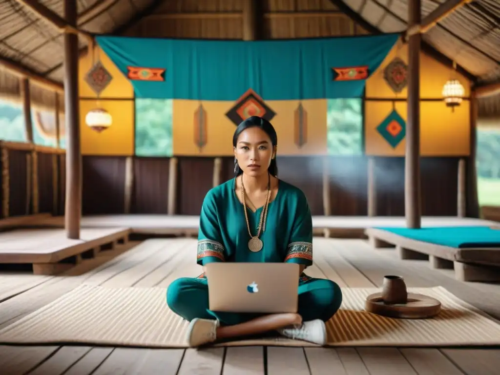 Joven influencer indígena fusiona culturas en Internet desde su longhouse